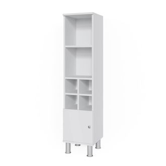 Vicco Armario De Ba&ntilde;o Mediano Fynn, Blanco, 30 X 130.6 Cm Puerta Peque&ntilde;a