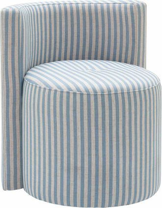 TOV Furniture Tov Furniture Alyssa Striped Linen Rolling Desk Chair