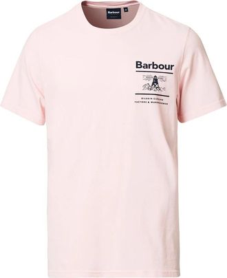 Barbour Nautisch-ge&iuml;nspireerd Katoenen T-Shirt - Heren - T-shirts - Roze - L - Katoen - Tops
