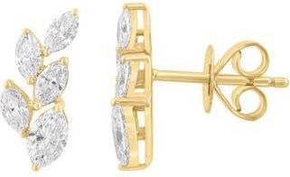Effy Lab Grown Diamond Leaf Stud Earrings in Gold at Nordstrom Rack