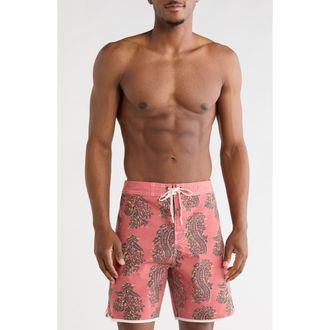Quiksilver Original Scallop Board Shorts in Mineral Red at Nordstrom Rack, Size 34