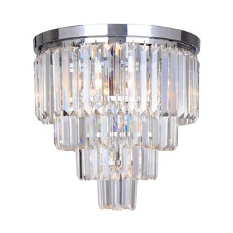 Netlighting Amedeo Ceiling Light Chrome Glass 5x E14 in Grey