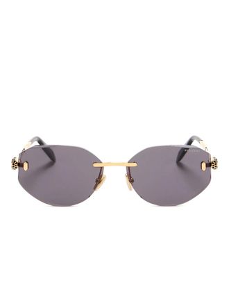 Bulgari Occhiali da sole geometrici - Oro