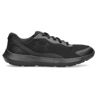 Under Armour Surge 3 Textile Synthetic Mens Low Top Trainers - Black Black - Size:UK 10.5