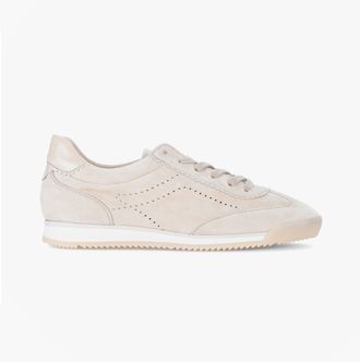 Gabor Novice Womens Court Trainers Cream Leather - Size UK 8