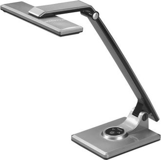 Fabrilamp Flexo Vinchi Plata/negro 9w 630lm 4500k Tactil Regulable Intensidad Articulable 41,9x23x27,6 Cm