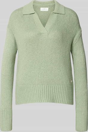 Fynch-Hatton Fynch-Hatton Strickpullover mit V-Ausschnitt in Schilf, Größe XXL