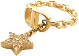 Dior Gold Clear Band Ring (Pre-Owned)