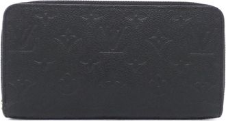 Louis Vuitton Monogram Empreinte Black Leather Long Wallet (Bi-Fold) (Pre-Owned)