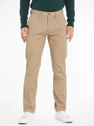 Tommy Hilfiger Chinohose TOMMY HILFIGER Chino Denton 1985 PIMA CO, Herren, Gr. 32, L&auml;nge 32, beige, Obermaterial: 96% Baumwolle, 4% Elasthan, normal, Hosen Chinohose