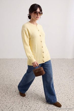 Trendyol Modest Geel Effen Lang Oversized Modest Vesten