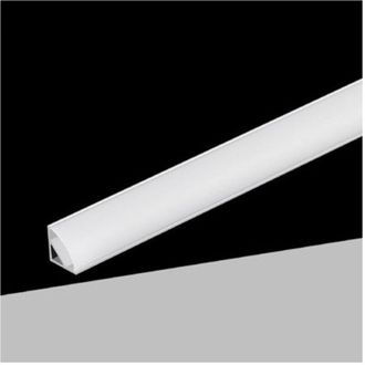 Trade Shop Trade Shop - Perfil Angular De Aluminio 10pcs Para Tira Led Con Cubierta Blanca Mate 45 &deg; Al-24-s