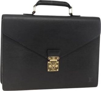Louis Vuitton Pre-owned Vintage Epi Business Bag - Dames - Vintage Handtas - Zwart - ONE Size - Leer - Vintage