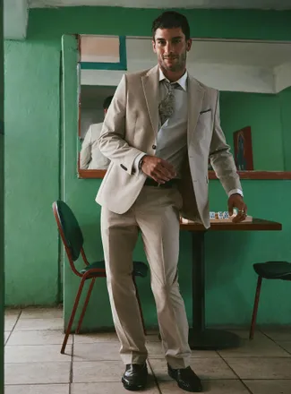 Le 31 Mens Pure wool suit Wool weave by Paulo de Oliveira London fit - Semi-slim