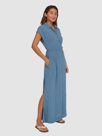 O'Neill Lori Maxi Shirt Kleid blau