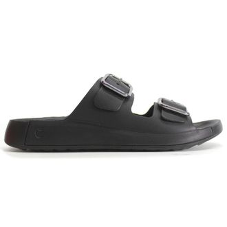 Ecco Ecco Cozmo Leather Mens Slides Sandals - Black - Size:UK 10.5-11