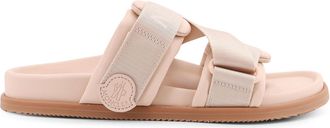 Moncler Mon Summer Leather Sandals With Nylon Details