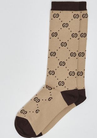 Gucci Calze da bambino in cotone stretch con monogram GG jacquard