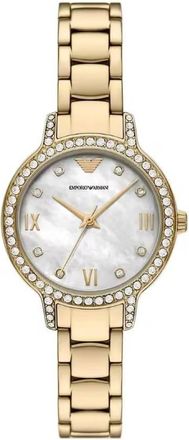 Armani Cleo Quartz Crystal Mother of Pearl Dial Ladies Watch AR11652
