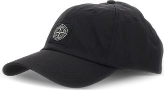 Stone Island Cappello da baseball con applicazione logo - Nero