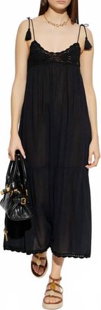 Ulla Johnson Linnea Coverup Midi Dress In Noir