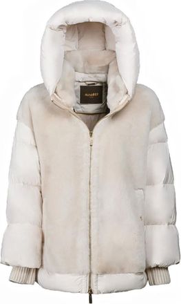 Moorer Piumino con inserto in shearling - Toni neutri