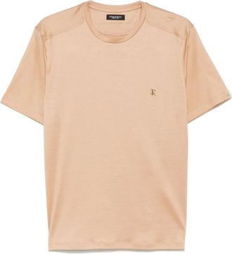Stefano Ricci T-shirt con placca logo - Toni neutri