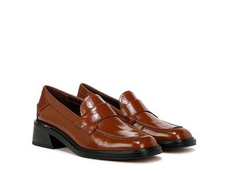 Franco Sarto Gabriella Womens Flat Shoes Tobacco Brown Glossy : 9.5 M, Leather