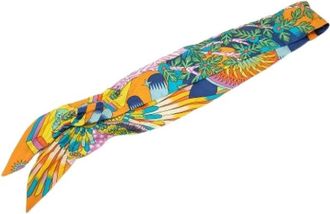 Herm&egrave;s Pre-owned Scarves, female, Multicolor, Size: ONE SIZE Pre-owned La Source de Pegase Twilly Scarf