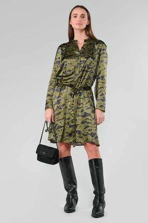 Le Temps Des Cerises Bedrukte satijnen jurk