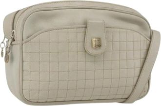 Celine Pre-owned Cross Body Bags, female, Gray, Size: ONE SIZE Pre-owned Leather Cross Body Bag