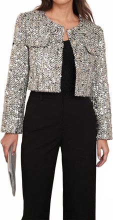 Choklate Paris Jenny Tweed Jacket In Silver