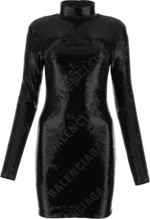 Balenciaga Black Sequins Mini Dress