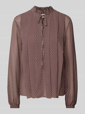 Tommy Hilfiger Regular Fit Blusenshirt mit Schl&uuml;sselloch-Ausschnitt in Rot, Gr&ouml;&szlig;e 38