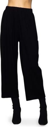Melloday Brushed Crop Pants in Black at Nordstrom Rack, Size X-Small
