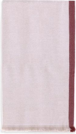 Brunello Cucinelli Brunello Cucinelli Mens Border Detail Scarf - Light Pink Cashmere - One Size
