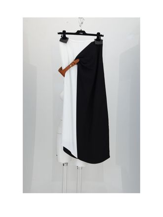 Celine Womens Skirt Draped Black Viscose