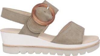 Gabor Groene damessandaal - Zomercollectie - Dames - Sleehakken - Groen - 41 EU - Su&egrave;de - Schoenen
