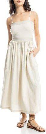 Max Studio Fit & Flare Midi Dress in Natural at Nordstrom Rack, Size X-Small