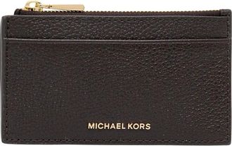 Michael Kors Tarjetero peque&ntilde;o Jet Set de piel granulada - Accessories - Mujer - Marr&oacute;n - ONE SIZE