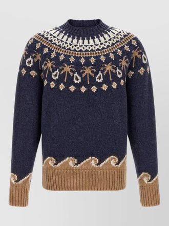 Alanui virgin wool jacquard crewneck sweater