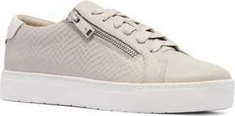 FRANKiE4 Billie II Zip Sneaker in Bone Grey Emboss at Nordstrom, Size 6.5