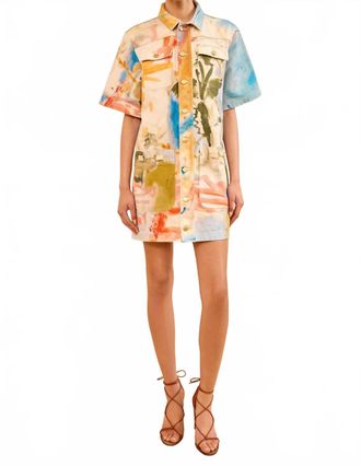 Ulla Johnson Painters Denim Mini Dress In Western Dream