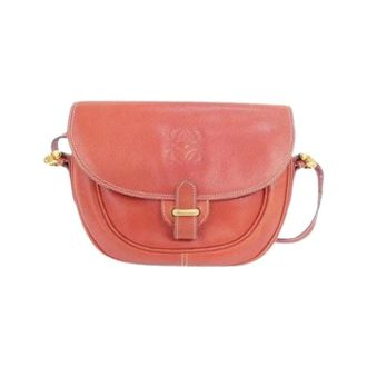 Loewe Pre-owned Leren Schoudertas - Dames - Pre-owned - Rood - Maat: ONE Size Leer