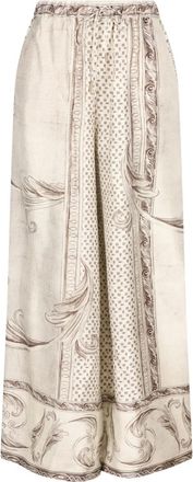 Max Mara Broek met print - Beige
