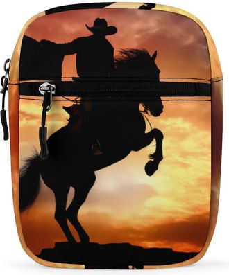 Generic Cool Horse Rider Crossbody Bag Adjustable Satchel Cute Shoulder Bag Lightweight Sling Bags