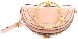 Chlo&eacute; Nile Leather Mini crossbody bag - Beige