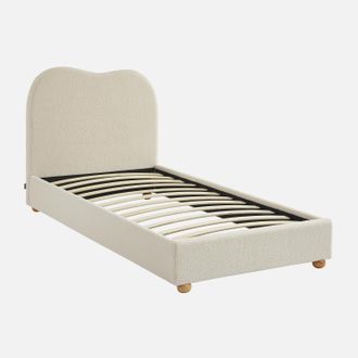 Sweeek Cama Con Somier Y Cabecero, Acabado Borreguito