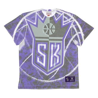 Mitchell & Ness Sacramento Kings Tee Hardwood Classics Paars - Heren - T-shirts - Veelkleurig - XL - Katoen - Tops
