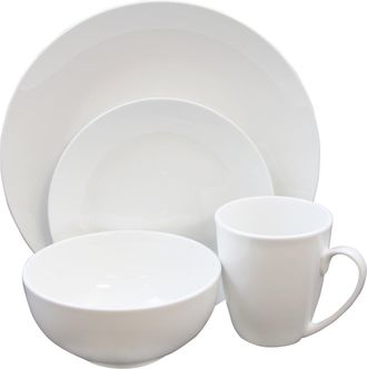 Gibson Home Ogalla 16 Piece Dinnerware Set in White
